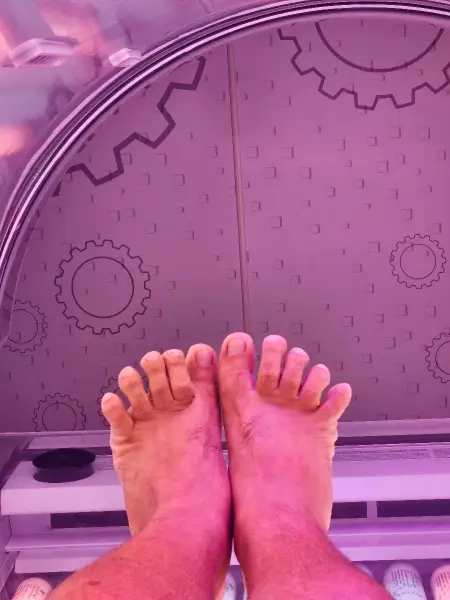 Getting my tan
