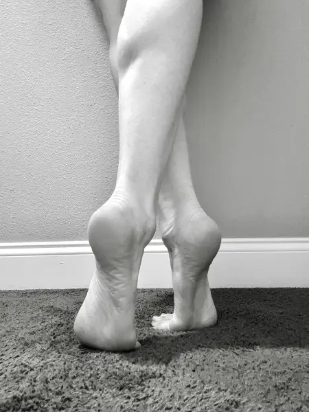 up on my toes