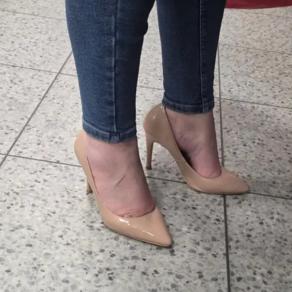 Just nude heels today.