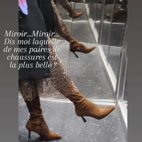 Amoureuse de mes bottes léopard.
